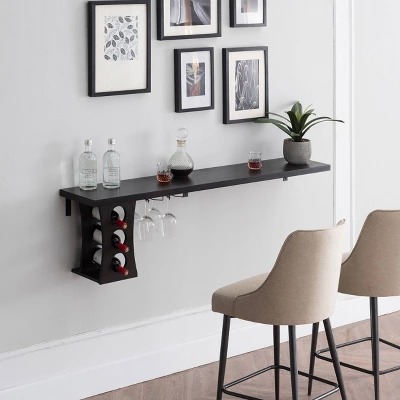 Gregle Floating Wine Rack Cappuccino - MiBasics