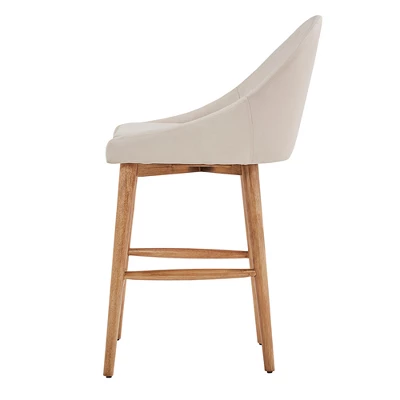 Set Of 2 24" Conrad Natural Danish Modern Counter Chair - Inspire Q - Image 2