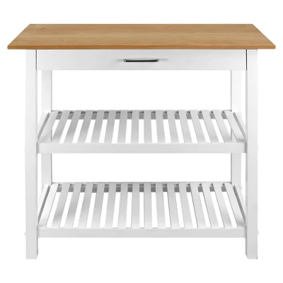 Kitchen Island With Two Shelves - Flora Home - Image 14