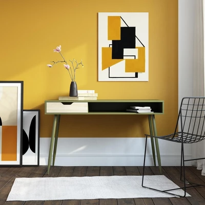 RealRooms Grafton Writing Desk, Olive Green