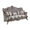 90" Elozzol Sofa Fabric/Antique Bronze Finish - Acme Furniture