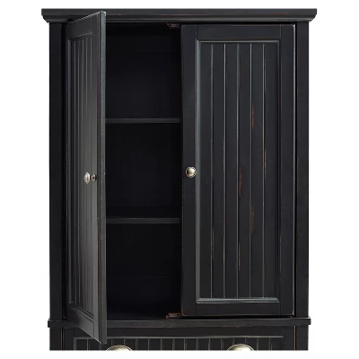 Seaside Kitchen Pantry Distressed Black - Crosley - Image 8