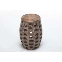 18" Hampton Side Table Weathered - Boraam