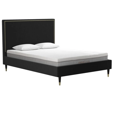 Audrey Velvet Upholstered Bed - Cosmoliving - Image 2