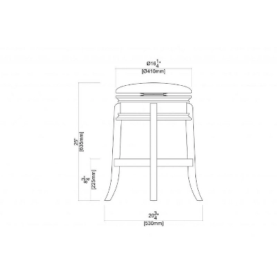 Magellan Hardwood Counter Height Barstool Brandy - Boraam - Image 2