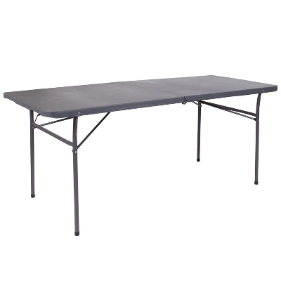 Flash Furniture 6-Foot Bi-Fold Plastic Banquet And Event Folding Table With Carrying Handle - Image 11