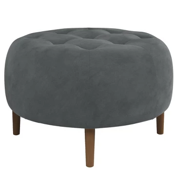 Inmod Mason Velvet Ottoman - Image 4