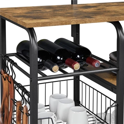 Yaheetech Kitchen Storage Shelves With 10 Hooks - Image 5